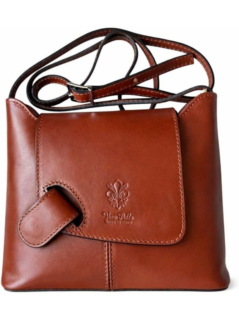 Stylish Italian Leather Crossbody Bag Purse | Chic & Versatile Handbag